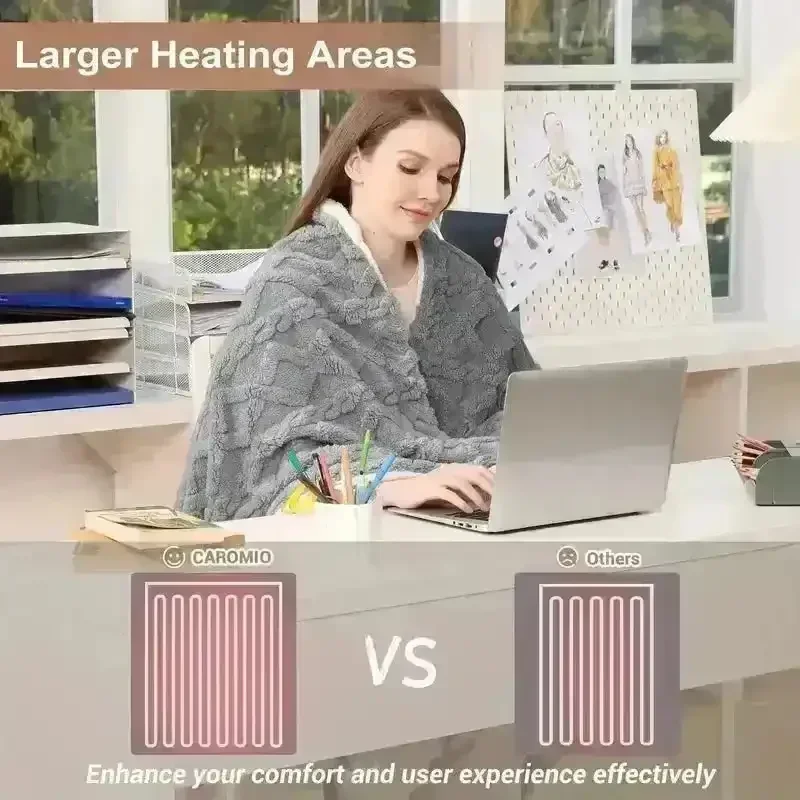 Thick Tufted Sherpa Electric Heated Blanket - Image 6