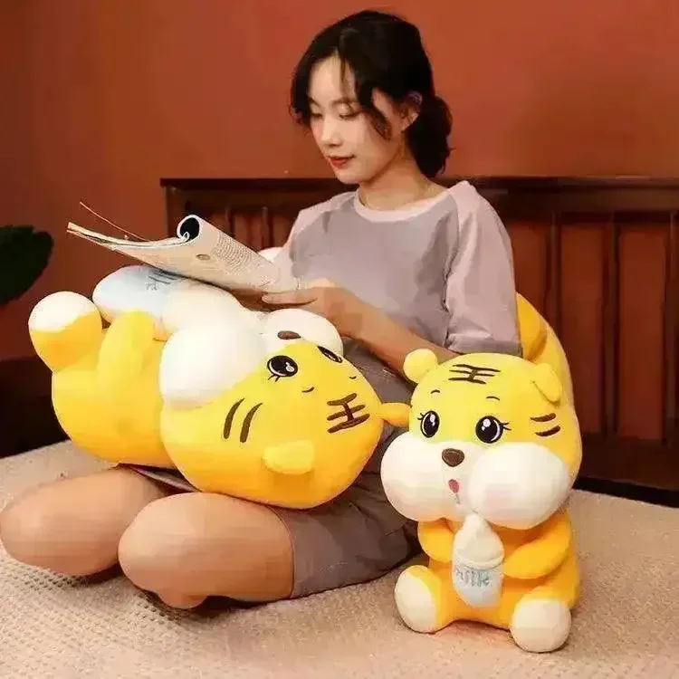 Tiger with Milk Bottle Plushie (35 cm) - Image 4