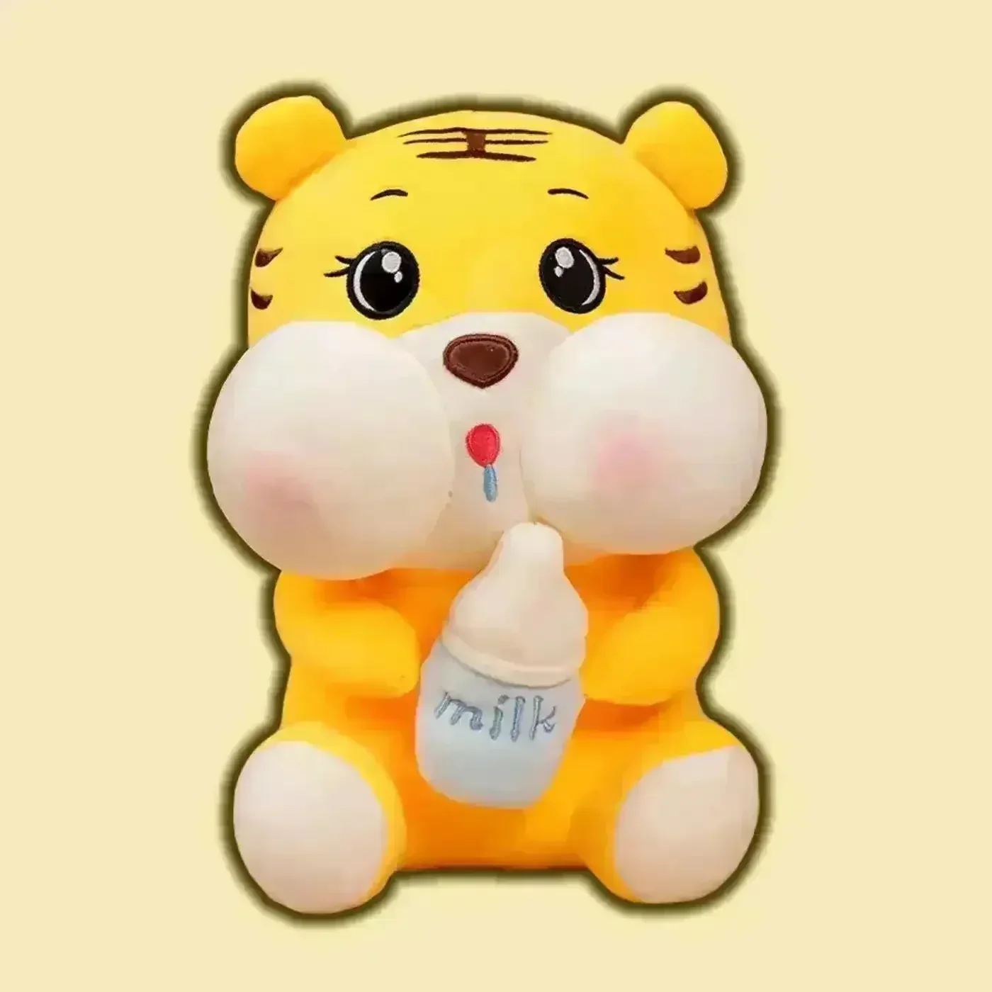 Tiger with Milk Bottle Plushie (35 cm) - Image 6