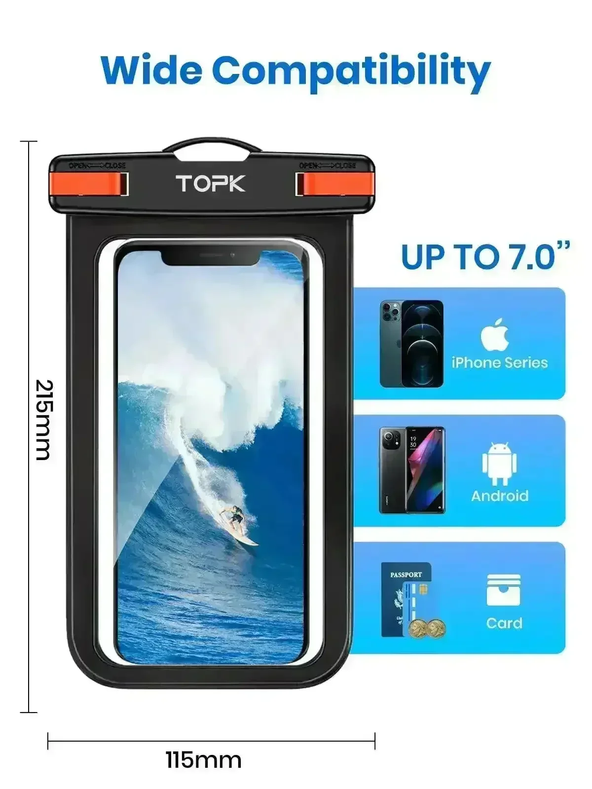 TOPK E01 Waterproof Phone Pouch - Image 2