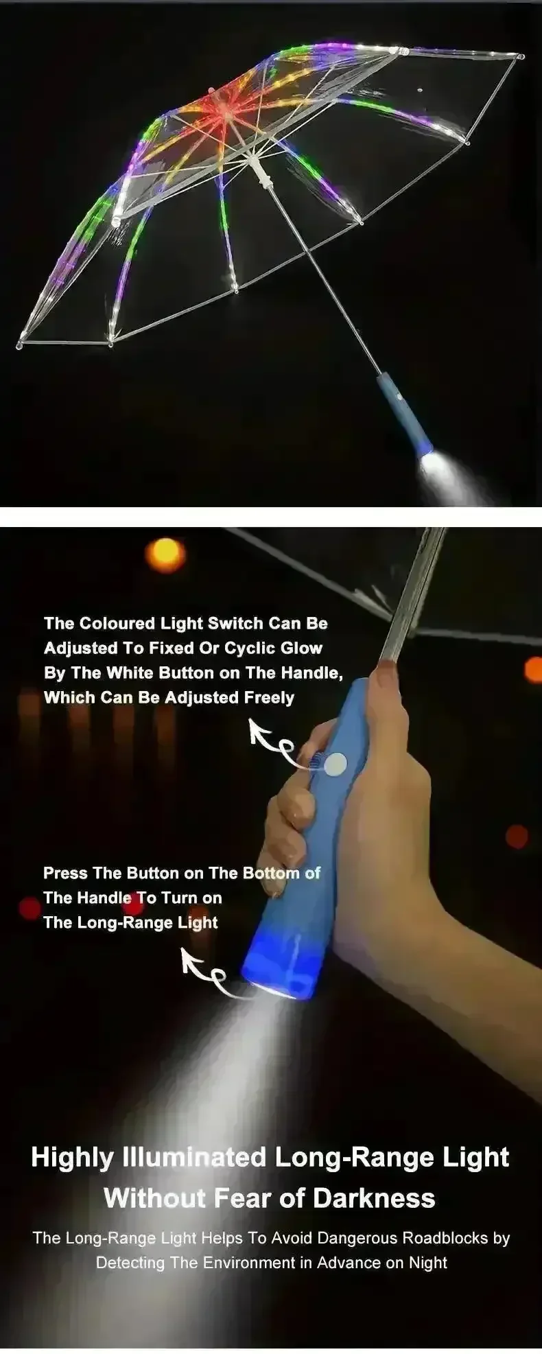 Transparent LED Light-Up Umbrella - Image 10