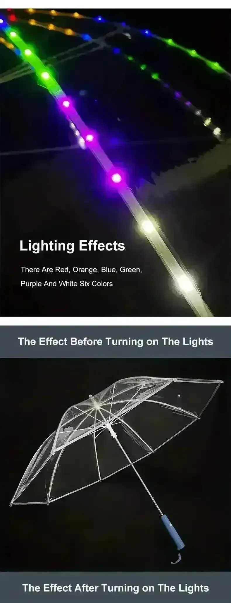 Transparent LED Light-Up Umbrella - Image 11
