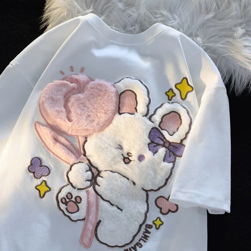Tulip Bunny Fluffy T-shirt