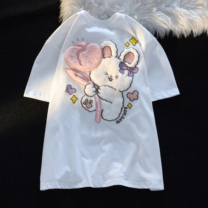 Tulip Bunny Fluffy T-shirt - Image 4
