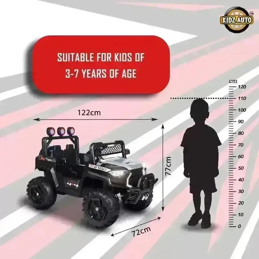 Two Seater Double Battery Big Size 4x4 Kids SUV - Image 8