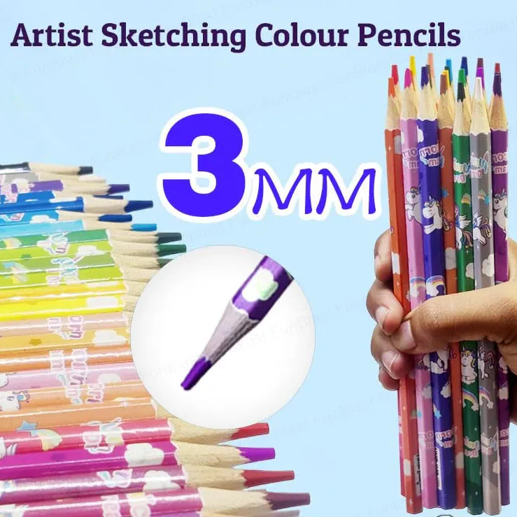 Unicorn Colour Pencil Set for Kids (24 Pcs) - Image 6