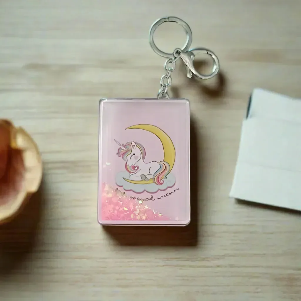 Unicorn Dreams Glitter Mirror Keychain - Image 12