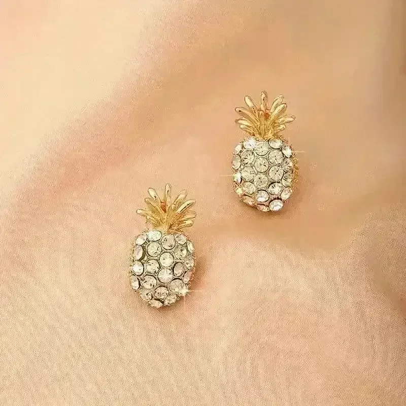 Vibrant Pineapple Stud Earrings - Image 3