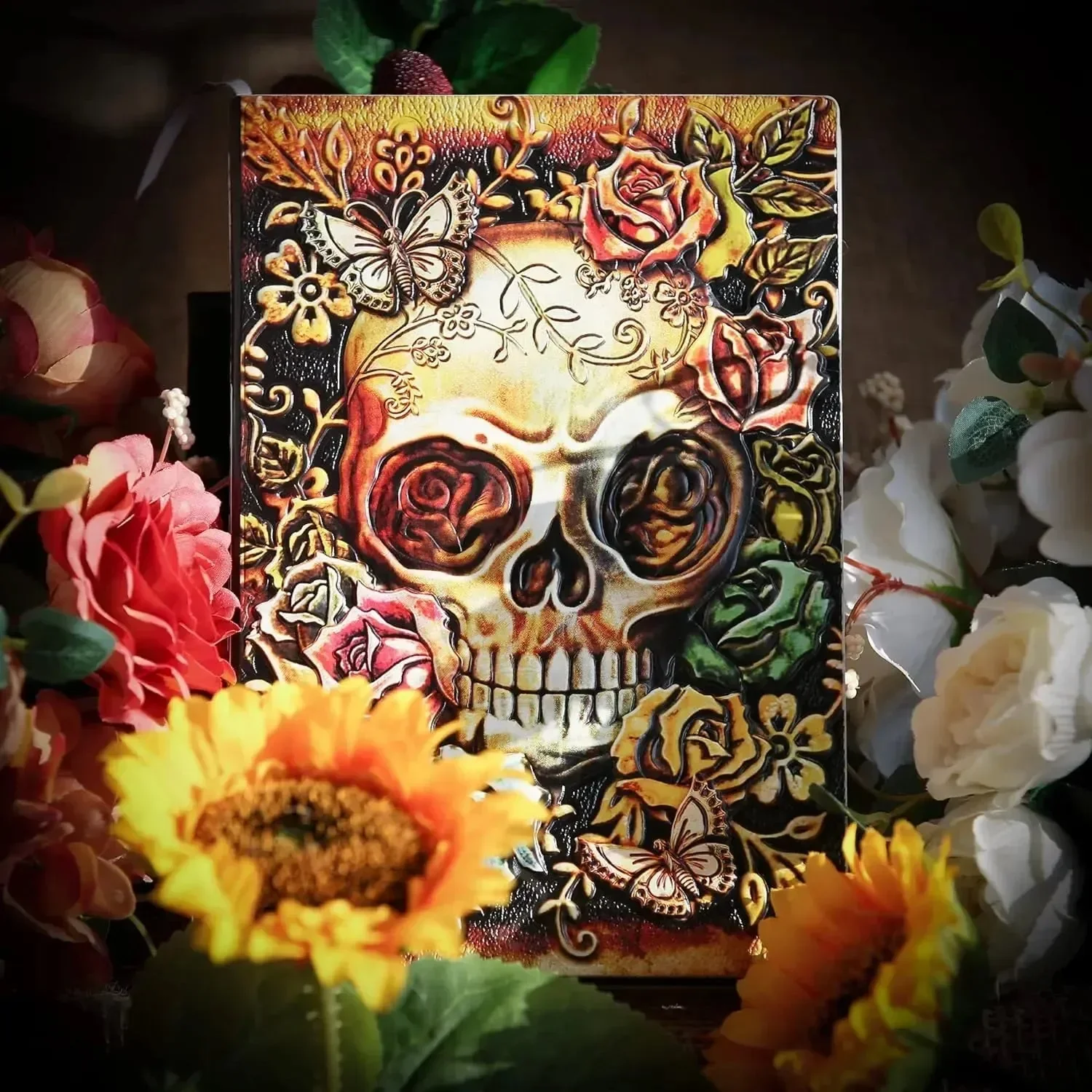 Vintage 3D Skull Embossed Notebook - Image 5