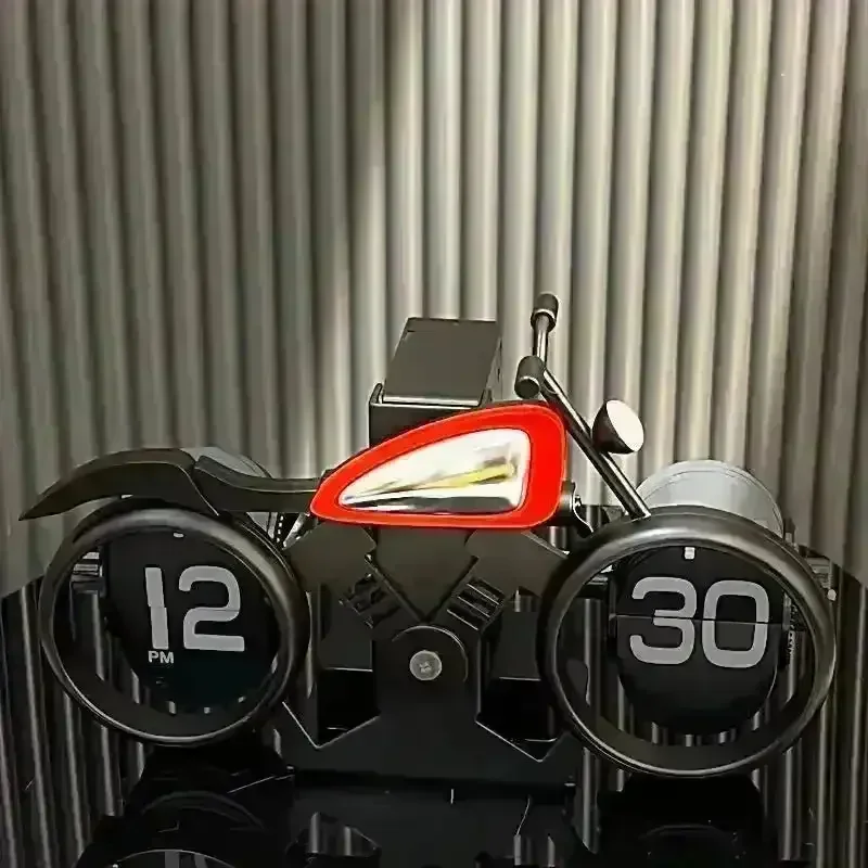 Vintage Motorcycle Flip Clock