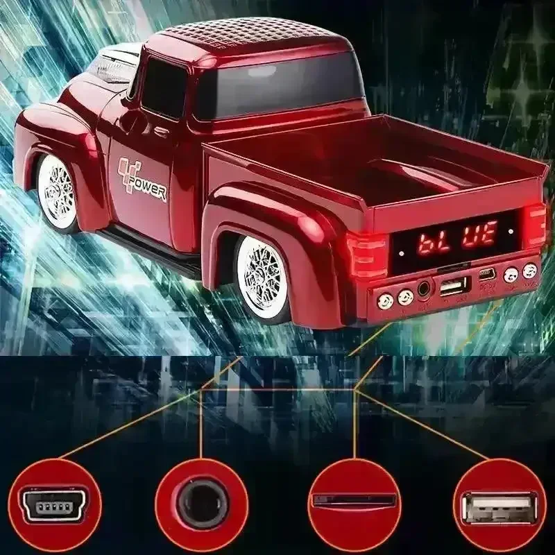 Vintage Pickup Truck Portable Speaker - Image 4