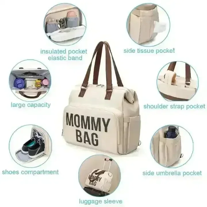 Waterproof Multi-functional Compact Mommy Bag - Image 2