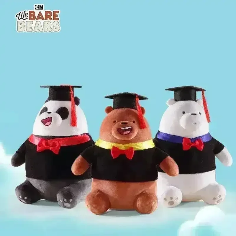 We Bare Bears Graduation Edition Plushies