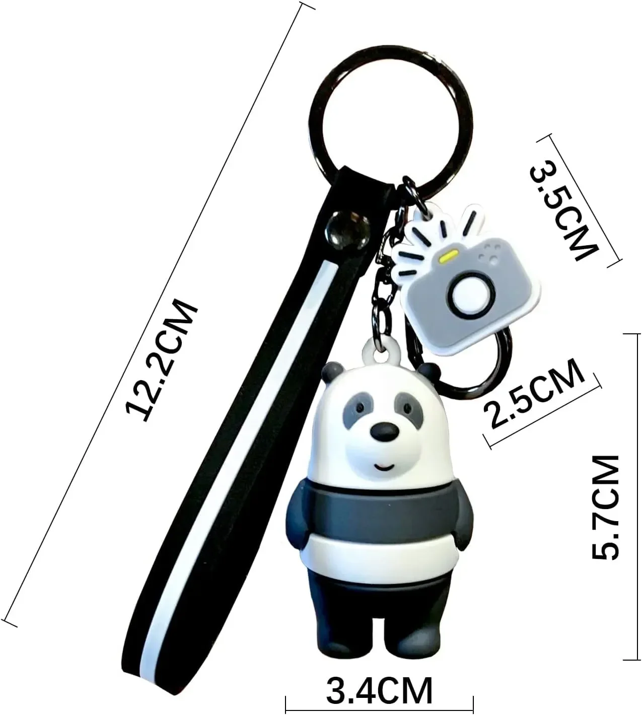 We Bare Bears Zebra Stripes Keychain - Image 10