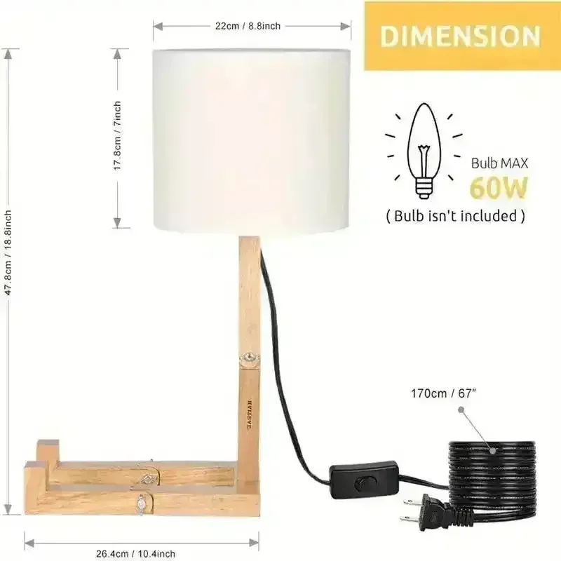 Wooden Pondering Novelty Table Lamp - Image 8