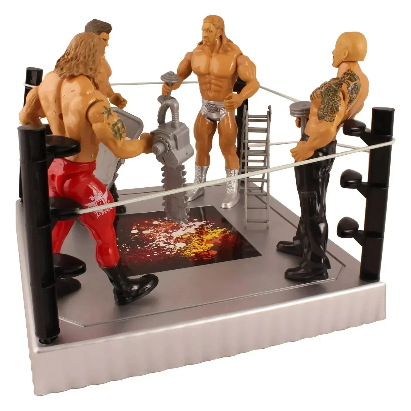 Wrestling Showdown Ring Setup with Figures - Image 5