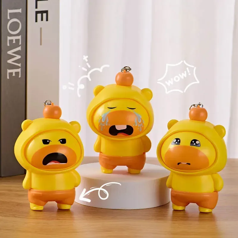 Yellow Capybara Face Changing Keychain - Image 4