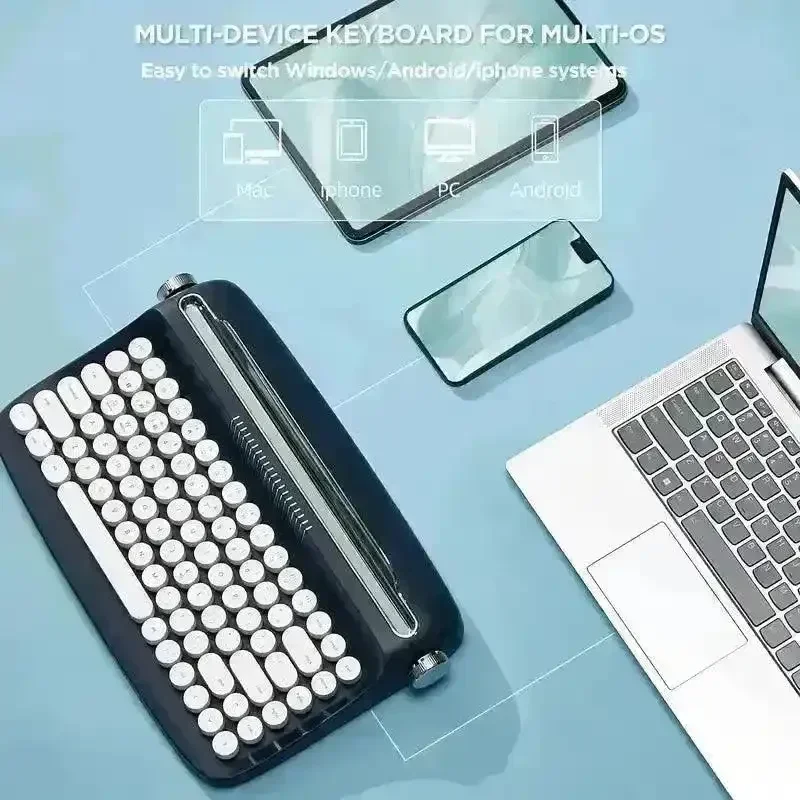 YUNZII Retro Wireless Typewriter Keyboard B303/B305 - Image 4